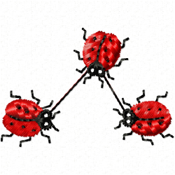 Lady Bugs Embroidery Design 5 Lady Bugs Embroidery Design 5